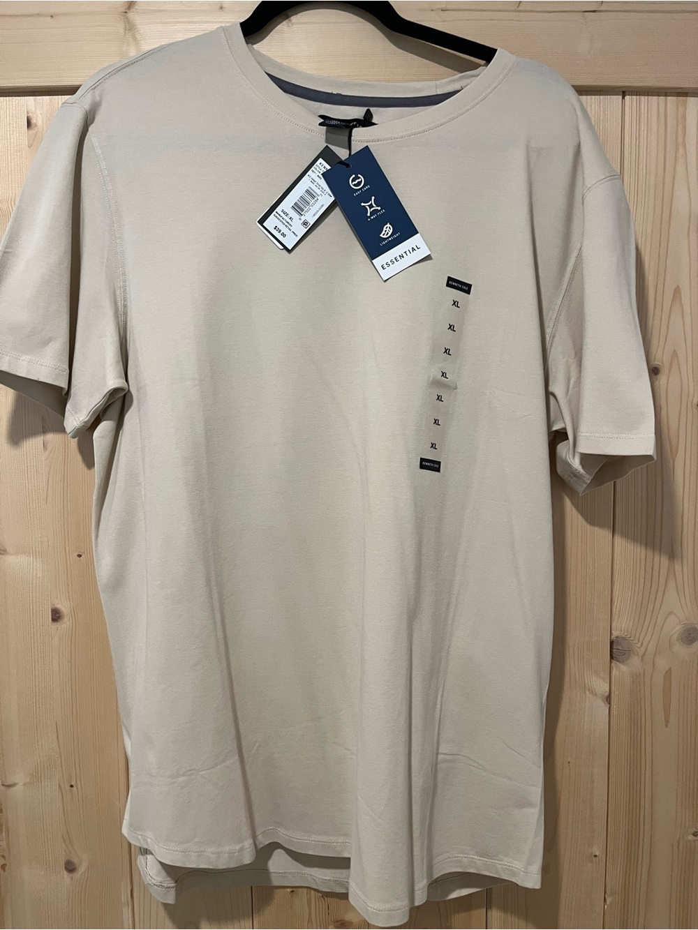 Kenneth Cole Short-Sleeve Crew Tee in Light Beige